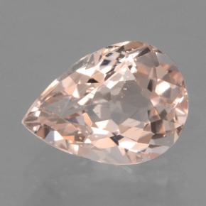 Morganite rose naturelle en forme de poire, 0,84 ct, VVS-VS