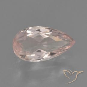 Morganite Rose moyen naturelle En forme de poire, 0.53 ct, VVS