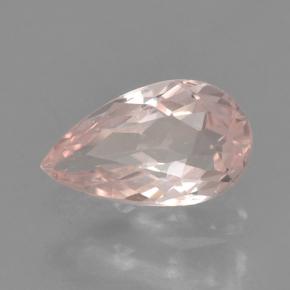 Morganite Flamant rose naturelle En forme de poire, 0.46 ct, VVS-VS