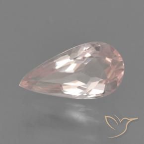 Morganite Flamant rose naturelle En forme de poire, 0.50 ct, VVS-VS