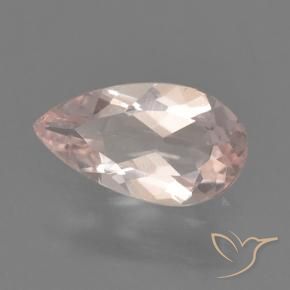 Morganite Rose moyen naturelle En forme de poire, 0.50 ct, VVS-VS
