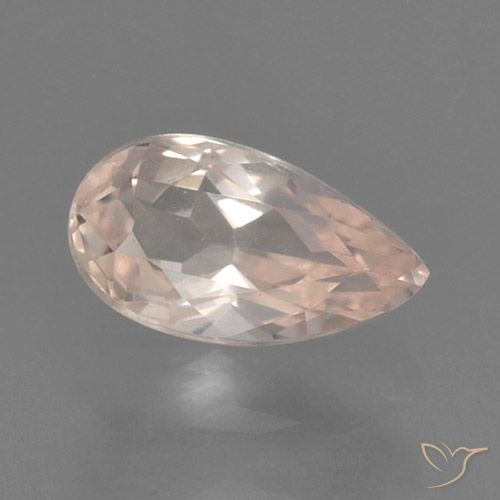 0.49ct Naturel Rose moyen Morganite, En forme de poire, VVS