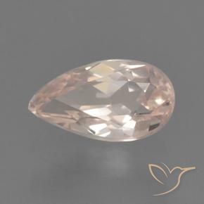 Morganite Rose moyen naturelle En forme de poire, 0.49 ct, VVS