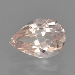 Morganite rose naturelle en forme de poire, 0,64 ct, VVS