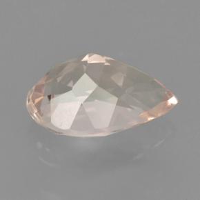 Morganite rose naturelle en forme de poire, 0,64 ct, VVS
