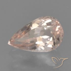 Morganite Rose moyen naturelle En forme de poire, 0.54 ct, VVS