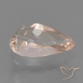Morganite Rose moyen naturelle En forme de poire, 0.54 ct, VVS