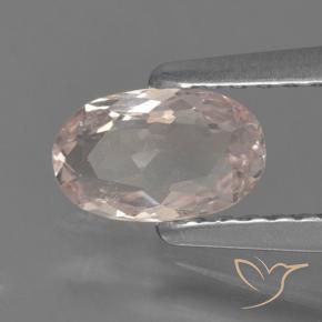 Morganite Flamant rose naturelle ovale, 0.52 ct, VS
