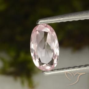 Morganite Rose clair naturelle ovale, 0.46 ct, VVS-VS