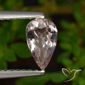 Morganite Rose clair naturelle En forme de poire, 0.51 ct, VVS-VS