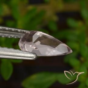 Morganite Rose clair naturelle En forme de poire, 0.51 ct, VVS-VS