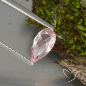 Morganite rose naturelle en forme de poire, 0,66 ct, VS
