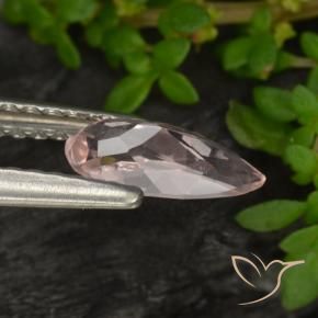 Morganite Rose moyen naturelle En forme de poire, 0.47 ct, VS
