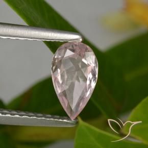 Morganite Flamant rose naturelle En forme de poire, 0.55 ct, VVS-VS