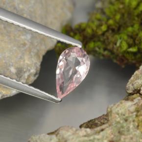 Morganite Flamant rose naturelle En forme de poire, 0.47 ct, VVS-VS