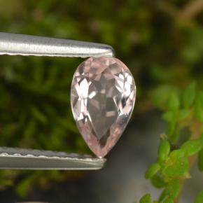 Morganite rose naturelle en forme de poire, 0,54 ct, VVS