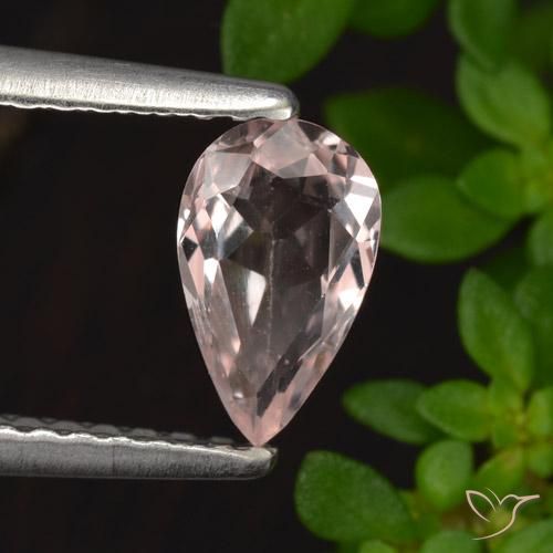 Morganite Rose moyen naturelle En forme de poire, 0.48 ct, VVS