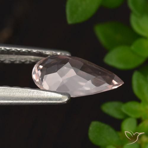 Morganite Rose moyen naturelle En forme de poire, 0.48 ct, VVS