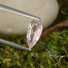 Morganite Rose moyen-léger naturelle En forme de poire, 0.72 ct, VVS