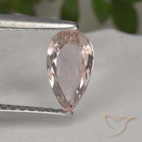 Morganite Rose très clair naturelle En forme de poire, 0.57 ct, VS