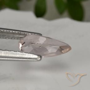 Morganite Rose très clair naturelle En forme de poire, 0.57 ct, VS