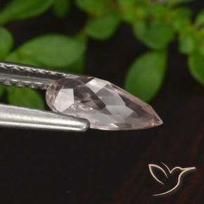 Morganite Rose moyen naturelle En forme de poire, 0.56 ct, VVS-VS