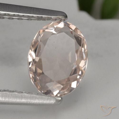 Morganite Rose moyen naturelle ovale, 0.83 ct, VVS