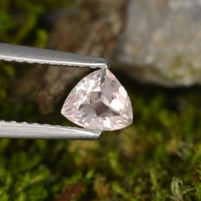 Morganite rose naturelle trillion, 0,43 ct, VVS-VS