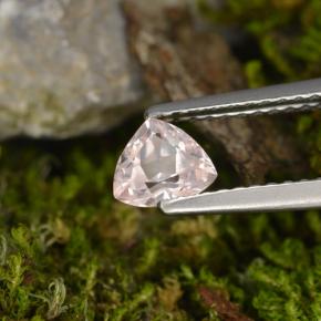 Morganite rose naturelle trillion, 0,43 ct, VVS-VS