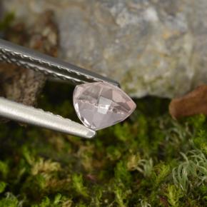 Morganite rose naturelle trillion, 0,43 ct, VVS-VS