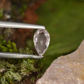 Morganite rose clair naturelle en forme de poire, 0,49 ct, VVS