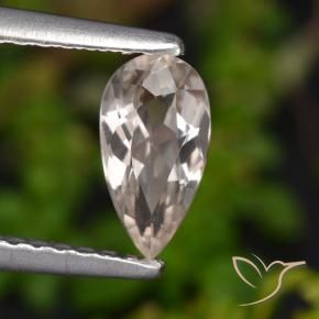 Morganite Rose clair naturelle En forme de poire, 0.56 ct, VVS