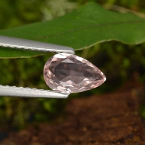 Morganite rose naturelle en forme de poire, 0,64 ct, VVS-VS