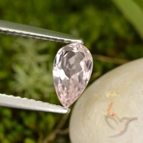 Morganite Flamant rose naturelle En forme de poire, 0.71 ct, VVS-VS