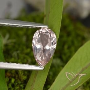 Morganite Flamant rose naturelle En forme de poire, 0.69 ct, VVS-VS