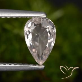 Morganite Rose très clair naturelle En forme de poire, 0.68 ct, VVS-VS