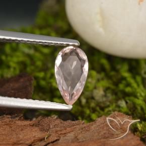 Morganite Rose moyen naturelle En forme de poire, 0.70 ct, VVS