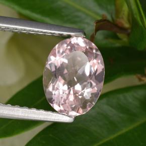 Morganite rose naturelle coupe ovale, 1,26 ct, VVS