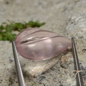 Morganite Rose corail naturelle En forme de poire, 7.10 ct, Transparent