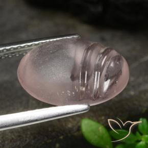 Morganite Rose corail léger naturelle ovale, 4.09 ct, Transparent
