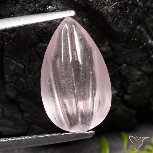 4.47ct Naturel Rose Morganite, En forme de poire, Transparent