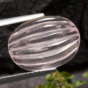 Morganite Ton rose corail naturelle Coupe ovale, 3.88 ct, Transparent