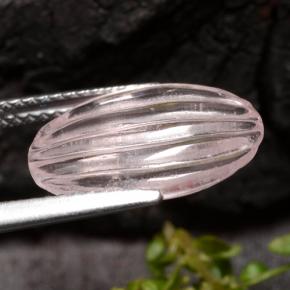 Morganite Ton rose corail naturelle Coupe ovale, 3.88 ct, Transparent