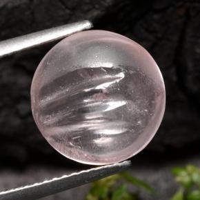 Morganite rose clair naturelle coupe roude, 5,65 ct, transparent