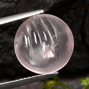 Morganite rose clair naturelle coupe roude, 5,65 ct, transparent