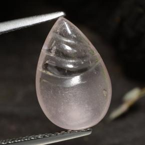 Morganite Rose clair naturelle En forme de poire, 3.60 ct, Transparent