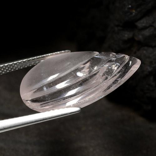 Morganite blanc naturelle en forme de poire, 9,17 ct, transparent