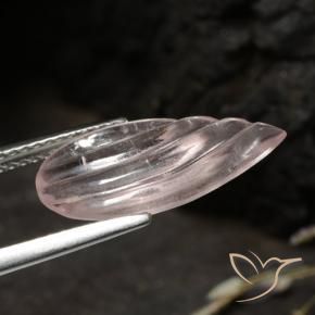 Morganite Ton rose corail naturelle En forme de poire, 3.05 ct, Transparent