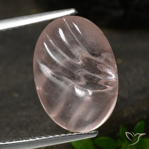5.45ct Naturel Rose moyen Morganite, ovale, Transparent