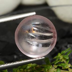 Morganite Rose clair naturelle Coupe roude, 5.96 ct, Transparent